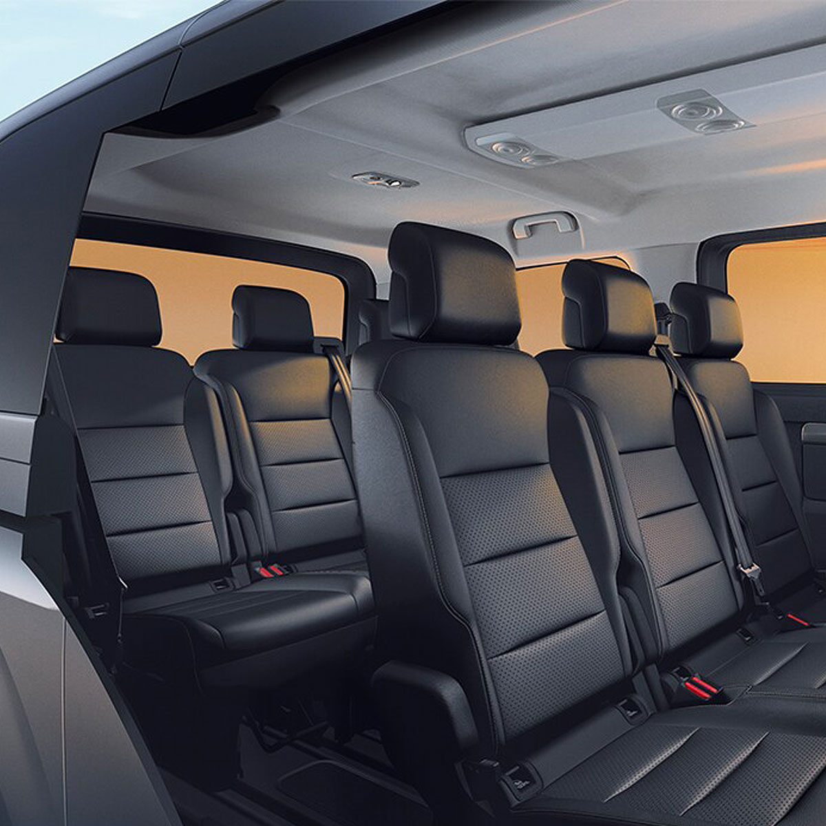 The Peugeot E-Traveller is the ideal minibus for airport transfers.